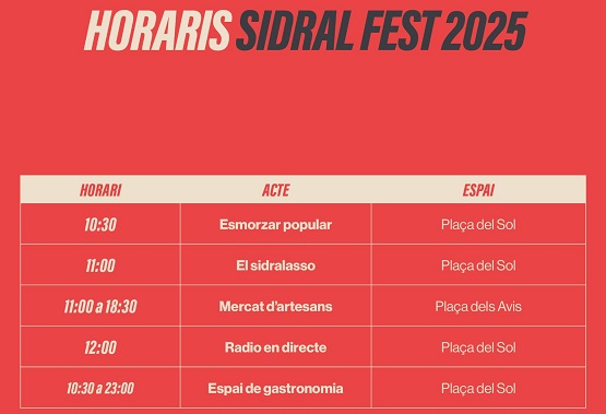 HORARIS SIDRALFEST25 33